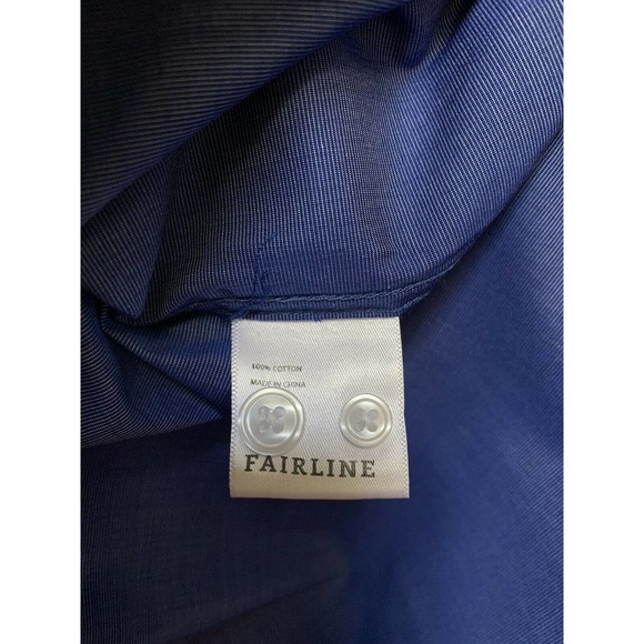 Fairline Stitch Fix Blue Dress Shirt Men Sz L Slim Fit Cobalt Button Up Work - Picture 7 of 9